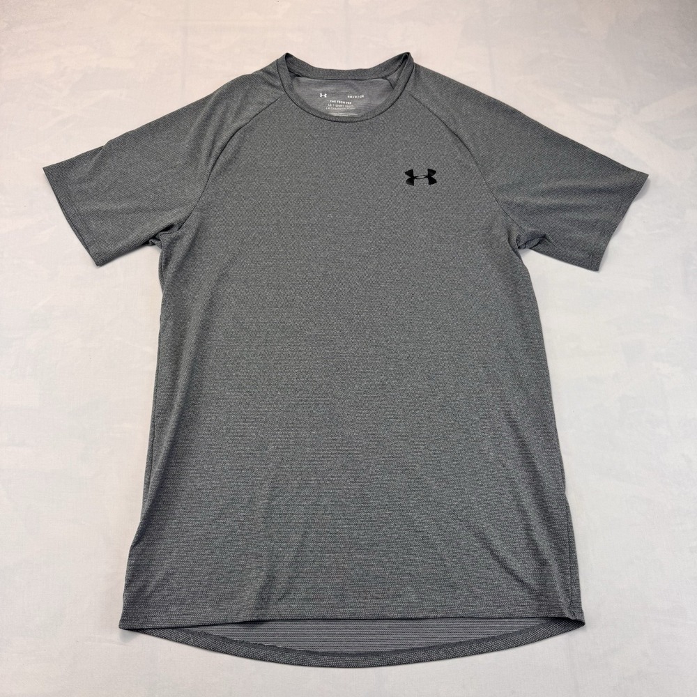 Under Armour Mens S Gray Tech Tee HeatGear Short Sleeve Athletic Shirt